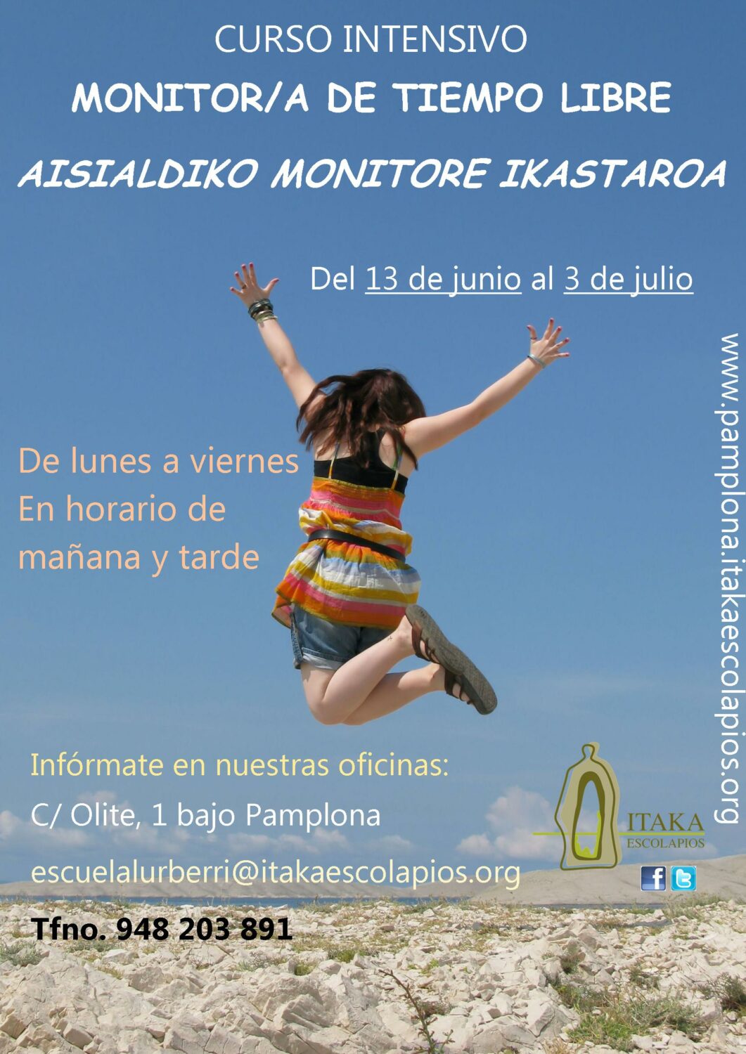 Comienza la matriculación para el curso intensivo de Monitor/a de Tiempo Libre en Pamplona