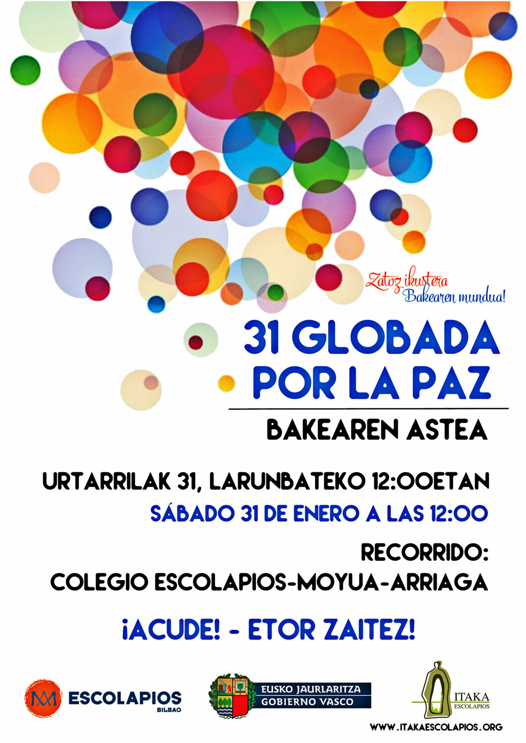 SE ACERCA LA SEMANA POR LA PAZ Y LA GLOBADA
