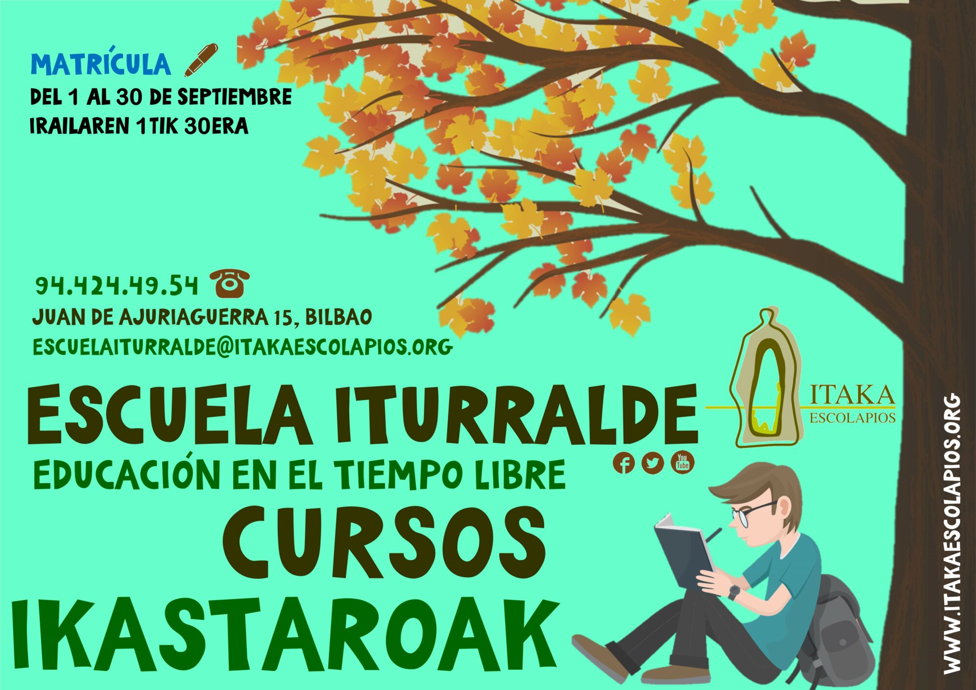 CURSOS DE EDUCACIÓN EN EL TIEMPO LIBRE EN BILBAO (CURSO 15-16)