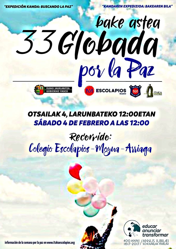 33 AÑOS CON ESTA INICIATIVA DE PAZ DESDE ITAKA - ESCOLAPIOS