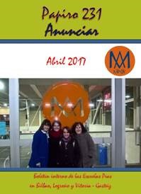 INFORMACIONES DE LAS PRESENCIAS ESCOLAPIAS DE BILBAO, LOGROÑO Y VITORIA