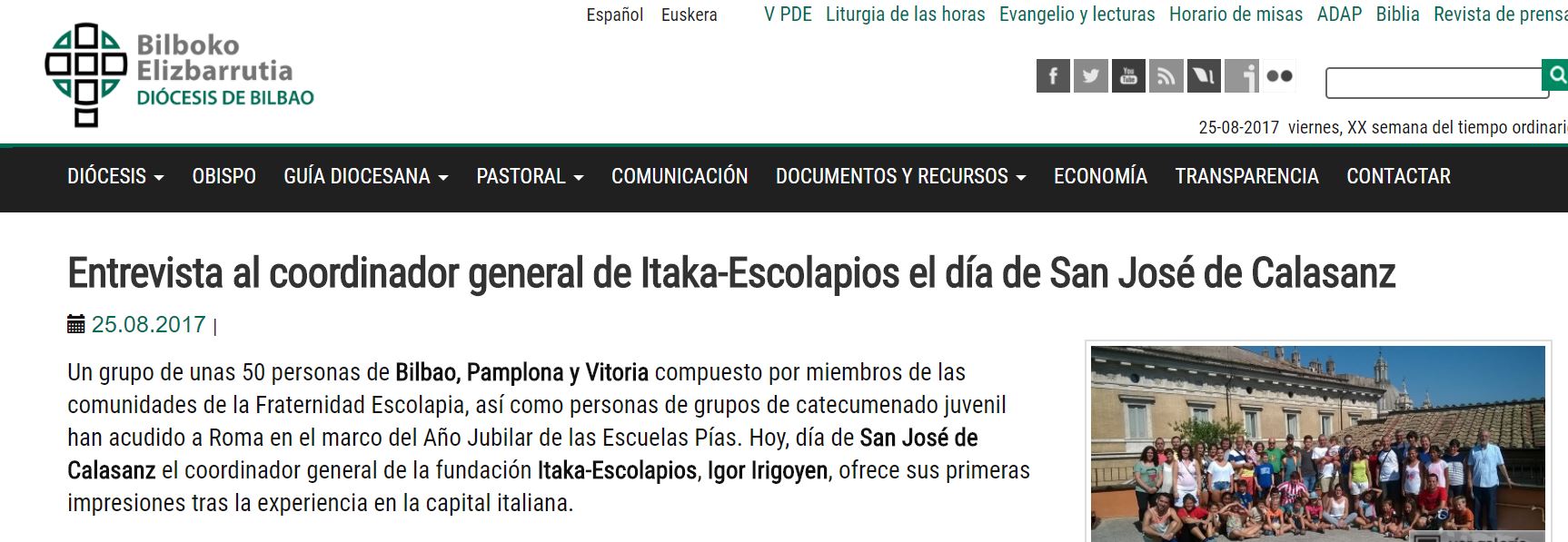 ENTREVISTA A IGOR, COORDINADOR GENERAL DE ITAKA - ESCOLAPIOS