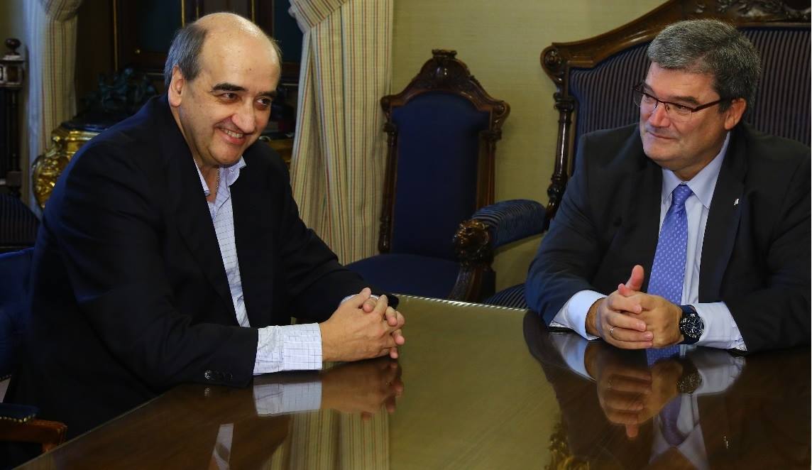 ENCUENTRO DE PEDRO AGUADO CON EL ALCALDE DE BILBAO