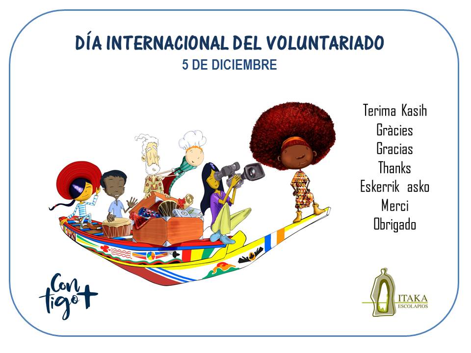 HOY 5 DE DICIEMBRE, ES EL DÍA INTERNACIONAL DEL VOLUNTARIADO.