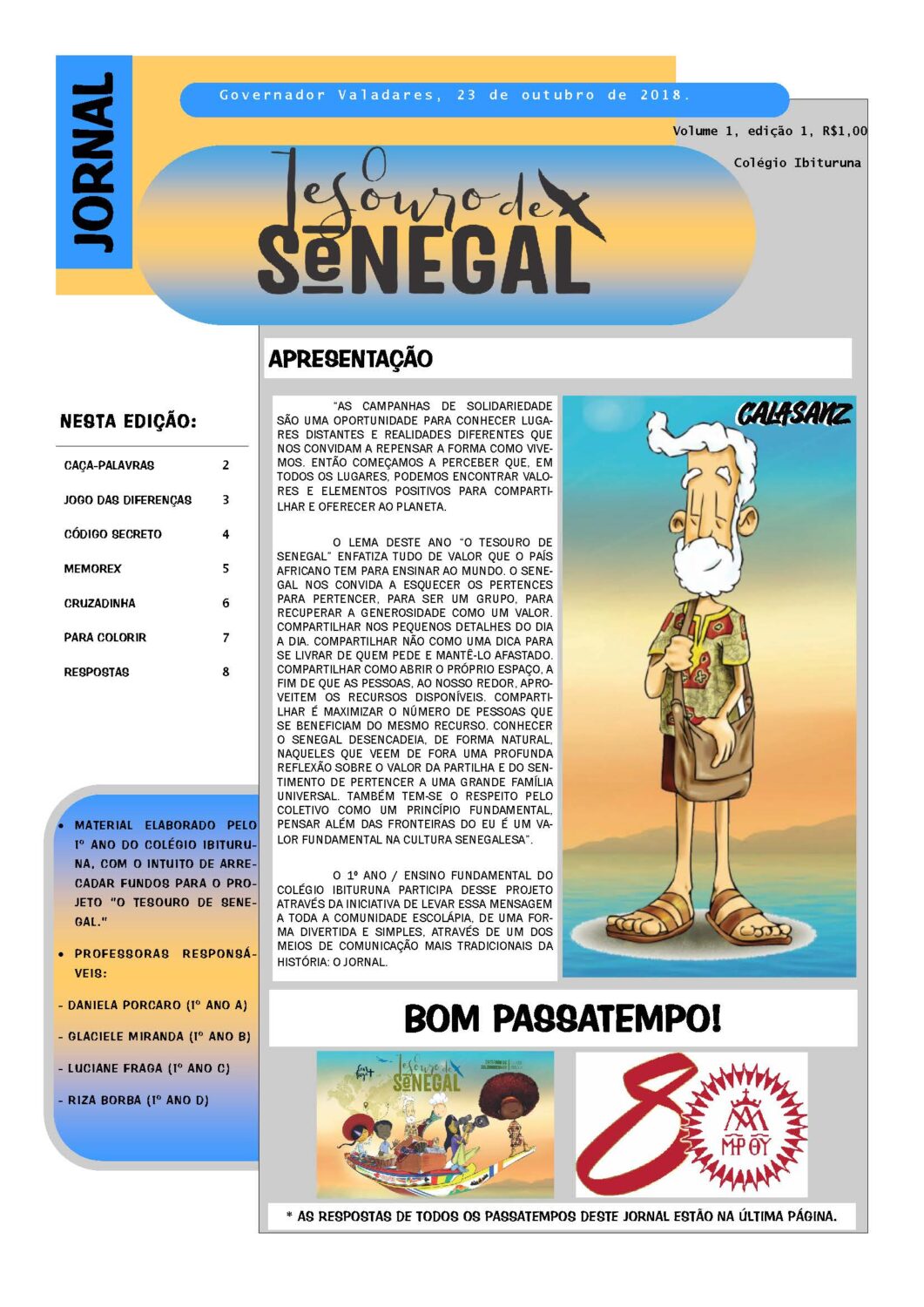 PERIÓDICO "EL TESORO DE SENEGAL"