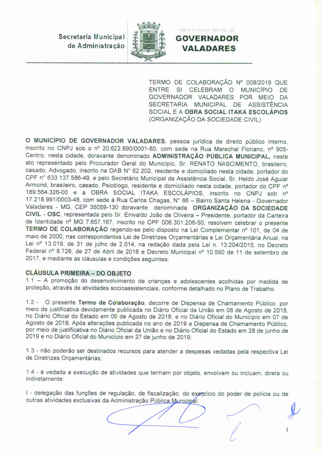 CONVENIO DE COLABORACIÓN EN VALADARES